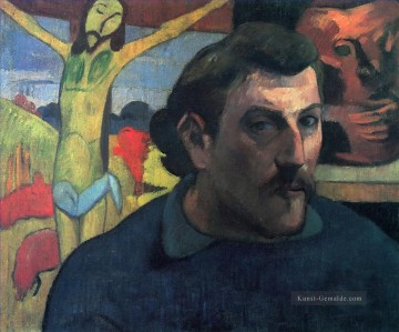  gelb Kunst - Selbst Porträt mit gelben Christus Beitrag Impressionismus Primitivismus Paul Gauguin